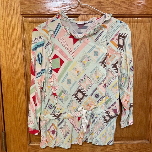 & Other Stories Geometric Print Blouse Top - Picture 1 of 2